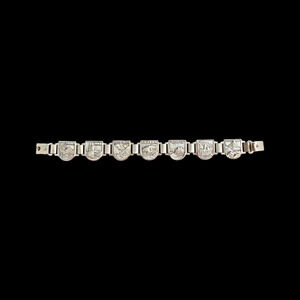 Solid Silver Swiss Tourist Bracelet Geneve, Zurich, Lugano, Interlaken Souvenir